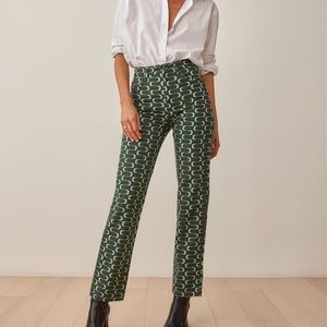 Reformation Mod High Rise Straight Jeans Green